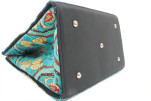 Genuine Lamb Leather Bag,Turquoise Blue Carnation Pattern Turkish Fabric Womens Bag,ID KCYC06,Leather Bag,Sheep Skin Leather Bag Genuine Lamb Leather Bag,Turquoise Blue Carnation Pattern Turkish Fabric Womens Bag,ID KCYC06,Leather Bag,Sheep Skin Leather Bag