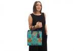 Genuine Lamb Leather Bag, Turquoise Blue Topkapi Palace Tulip Pattern Turkish Fabric Womens Bag,ID KCYC09,Sheep Skin Leather Bag Genuine Lamb Leather Bag, Turquoise Blue Topkapi Palace Tulip Pattern Turkish Fabric Womens Bag,ID KCYC09,Sheep Skin Leather Bag