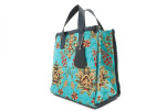 Genuine Lamb Leather Bag, Turquoise Blue Topkapi Palace Tulip Pattern Turkish Fabric Womens Bag,ID KCYC09,Sheep Skin Leather Bag Genuine Lamb Leather Bag, Turquoise Blue Topkapi Palace Tulip Pattern Turkish Fabric Womens Bag,ID KCYC09,Sheep Skin Leather Bag