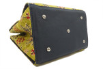 Genuine Lamb Leather Bag, Pistachio Green Topkapi Palace Tulip Pattern Fabric Womens Bag, ID KCYC07, Leather Bag, Sheep Skin Bag Genuine Lamb Leather Bag, Pistachio Green Topkapi Palace Tulip Pattern Fabric Womens Bag, ID KCYC07, Leather Bag, Sheep Skin Bag