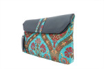 Leather Crossbody Bag, Leather Clutch Bag, ID KCYC45,Turquoise Blue Morocco Pattern Turkish Fabric Womens Bag,Genuine Sheep Skin Leather Crossbody Bag, Leather Clutch Bag, ID KCYC45,Turquoise Blue Morocco Pattern Turkish Fabric Womens Bag,Genuine Sheep Skin