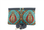 Leather Crossbody Bag, Leather Clutch Bag, ID KCYC45,Turquoise Blue Morocco Pattern Turkish Fabric Womens Bag,Genuine Sheep Skin Leather Crossbody Bag, Leather Clutch Bag, ID KCYC45,Turquoise Blue Morocco Pattern Turkish Fabric Womens Bag,Genuine Sheep Skin