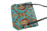 Leather Crossbody Bag, Leather Clutch Bag, ID KCYC45,Turquoise Blue Morocco Pattern Turkish Fabric Womens Bag,Genuine Sheep Skin Leather Crossbody Bag, Leather Clutch Bag, ID KCYC45,Turquoise Blue Morocco Pattern Turkish Fabric Womens Bag,Genuine Sheep Skin