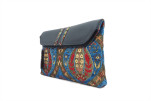 Leather Crossbody Bag, Leather Clutch Bag, ID KCYC46, Navy Blue Morocco Pattern Turkish Fabric Womens Bag,Genuine Sheep Skin Bag Leather Crossbody Bag, Leather Clutch Bag, ID KCYC46, Navy Blue Morocco Pattern Turkish Fabric Womens Bag,Genuine Sheep Skin Bag