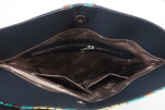 Leather Crossbody Bag, Leather Clutch Bag, ID KCYC47,Turquoise Blue Carnation Pattern Fabric Womens Bag,Genuine Lamb Leather Bag Leather Crossbody Bag, Leather Clutch Bag, ID KCYC47,Turquoise Blue Carnation Pattern Fabric Womens Bag,Genuine Lamb Leather Bag