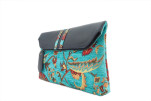 Leather Crossbody Bag, Leather Clutch Bag, ID KCYC48, Turquoise Blue Carnation Pattern Fabric Women Bag,Genuine Lamb Leather Bag Leather Crossbody Bag, Leather Clutch Bag, ID KCYC48, Turquoise Blue Carnation Pattern Fabric Women Bag,Genuine Lamb Leather Bag