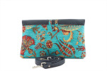 Leather Crossbody Bag, Leather Clutch Bag, ID KCYC48, Turquoise Blue Carnation Pattern Fabric Women Bag,Genuine Lamb Leather Bag Leather Crossbody Bag, Leather Clutch Bag, ID KCYC48, Turquoise Blue Carnation Pattern Fabric Women Bag,Genuine Lamb Leather Bag