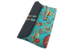 Leather Crossbody Bag, Leather Clutch Bag, ID KCYC48, Turquoise Blue Carnation Pattern Fabric Women Bag,Genuine Lamb Leather Bag Leather Crossbody Bag, Leather Clutch Bag, ID KCYC48, Turquoise Blue Carnation Pattern Fabric Women Bag,Genuine Lamb Leather Bag