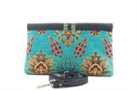 Leather Crossbody Bag,Leather Clutch Bag,ID KCYC49,Turquoise Blue Topkapi Palace Tulip Pattern Fabric Women Bag,Lamb Leather Bag Leather Crossbody Bag,Leather Clutch Bag,ID KCYC49,Turquoise Blue Topkapi Palace Tulip Pattern Fabric Women Bag,Lamb Leather Bag