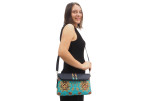 Leather Crossbody Bag,Leather Clutch Bag,ID KCYC49,Turquoise Blue Topkapi Palace Tulip Pattern Fabric Women Bag,Lamb Leather Bag Leather Crossbody Bag,Leather Clutch Bag,ID KCYC49,Turquoise Blue Topkapi Palace Tulip Pattern Fabric Women Bag,Lamb Leather Bag