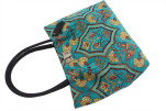 Fabric Woman Hand Bag,Turquoise Blue Carnation Pattern Turkish Fabric Bag, ID KCYC64,Lamb Leather Bag,Genuine Sheep Skin Leather Fabric Woman Hand Bag,Turquoise Blue Carnation Pattern Turkish Fabric Bag, ID KCYC64,Lamb Leather Bag,Genuine Sheep Skin Leather