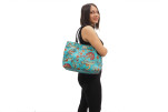 Fabric Woman Hand Bag, Turquoise Blue Caucasus Carnation Carnation Pattern Turkish Fabric Bag, ID KCYC62, Genuine Sheep Skin Bag Fabric Woman Hand Bag, Turquoise Blue Caucasus Carnation Carnation Pattern Turkish Fabric Bag, ID KCYC62, Genuine Sheep Skin Bag