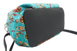 Fabric Woman Hand Bag, Turquoise Blue Caucasus Carnation Carnation Pattern Turkish Fabric Bag, ID KCYC21, Genuine Sheep Skin Bag Fabric Woman Hand Bag, Turquoise Blue Caucasus Carnation Carnation Pattern Turkish Fabric Bag, ID KCYC21, Genuine Sheep Skin Bag