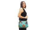 Fabric Woman Hand Bag, Turquoise Blue Topkapi Palace Tulip Pattern Turkish Fabric Bag, ID KCYC27,Genuine Sheep Skin Leather Bag Fabric Woman Hand Bag, Turquoise Blue Topkapi Palace Tulip Pattern Turkish Fabric Bag, ID KCYC27,Genuine Sheep Skin Leather Bag