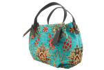 Fabric Woman Hand Bag, Turquoise Blue Topkapi Palace Tulip Pattern Turkish Fabric Bag, ID KCYC27,Genuine Sheep Skin Leather Bag Fabric Woman Hand Bag, Turquoise Blue Topkapi Palace Tulip Pattern Turkish Fabric Bag, ID KCYC27,Genuine Sheep Skin Leather Bag