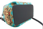 Fabric Woman Hand Bag, Turquoise Blue Topkapi Palace Tulip Pattern Turkish Fabric Bag, ID KCYC27,Genuine Sheep Skin Leather Bag Fabric Woman Hand Bag, Turquoise Blue Topkapi Palace Tulip Pattern Turkish Fabric Bag, ID KCYC27,Genuine Sheep Skin Leather Bag