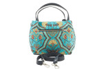 Fabric Woman Hand Bag, Turquoise Blue Carnation Pattern Turkish Fabric Bag ,ID KCYC20, Fabric Woman Bag, Genuine Sheep Skin Bag Fabric Woman Hand Bag, Turquoise Blue Carnation Pattern Turkish Fabric Bag ,ID KCYC20, Fabric Woman Bag, Genuine Sheep Skin Bag