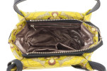 Fabric Woman Hand Bag, Pistachio Green Tiger Eyes Pattern Turkish Fabric Woman Bag, ID KCYC28, Genuine Sheep Skin Leather Bag Fabric Woman Hand Bag, Pistachio Green Tiger Eyes Pattern Turkish Fabric Woman Bag, ID KCYC28, Genuine Sheep Skin Leather Bag