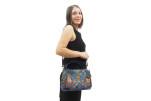 Fabric Woman Hand Bag, Navy Blue Morocco Pattern Turkish Fabric Bag, ID KCYC23, Fabric Women Bag, Genuine Sheep Skin Leather Bag Fabric Woman Hand Bag, Navy Blue Morocco Pattern Turkish Fabric Bag, ID KCYC23, Fabric Women Bag, Genuine Sheep Skin Leather Bag