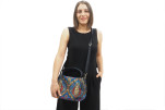 Fabric Woman Hand Bag, Navy Blue Morocco Pattern Turkish Fabric Bag, ID KCYC23, Fabric Women Bag, Genuine Sheep Skin Leather Bag Fabric Woman Hand Bag, Navy Blue Morocco Pattern Turkish Fabric Bag, ID KCYC23, Fabric Women Bag, Genuine Sheep Skin Leather Bag