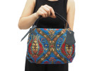 Fabric Woman Hand Bag, Navy Blue Morocco Pattern Turkish Fabric Bag, ID KCYC23, Fabric Women Bag, Genuine Sheep Skin Leather Bag Fabric Woman Hand Bag, Navy Blue Morocco Pattern Turkish Fabric Bag, ID KCYC23, Fabric Women Bag, Genuine Sheep Skin Leather Bag