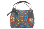 Fabric Woman Hand Bag, Navy Blue Morocco Pattern Turkish Fabric Bag, ID KCYC23, Fabric Women Bag, Genuine Sheep Skin Leather Bag Fabric Woman Hand Bag, Navy Blue Morocco Pattern Turkish Fabric Bag, ID KCYC23, Fabric Women Bag, Genuine Sheep Skin Leather Bag