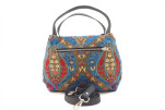 Fabric Woman Hand Bag, Navy Blue Morocco Pattern Turkish Fabric Bag, ID KCYC23, Fabric Women Bag, Genuine Sheep Skin Leather Bag Fabric Woman Hand Bag, Navy Blue Morocco Pattern Turkish Fabric Bag, ID KCYC23, Fabric Women Bag, Genuine Sheep Skin Leather Bag
