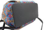 Fabric Woman Hand Bag, Navy Blue Morocco Pattern Turkish Fabric Bag, ID KCYC23, Fabric Women Bag, Genuine Sheep Skin Leather Bag Fabric Woman Hand Bag, Navy Blue Morocco Pattern Turkish Fabric Bag, ID KCYC23, Fabric Women Bag, Genuine Sheep Skin Leather Bag