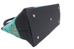 Fabric Woman Hand Bag, Turquoise Blue Tiger Eyes Turkish Fabric Bag, ID KCYC89, Lamb Leather Bag, Genuine Sheep Skin Leather Bag Fabric Woman Hand Bag, Turquoise Blue Tiger Eyes Turkish Fabric Bag, ID KCYC89, Lamb Leather Bag, Genuine Sheep Skin Leather Bag