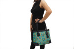 Fabric Woman Hand Bag, Turquoise Blue Tiger Eyes Turkish Fabric Bag, ID KCYC89, Lamb Leather Bag, Genuine Sheep Skin Leather Bag Fabric Woman Hand Bag, Turquoise Blue Tiger Eyes Turkish Fabric Bag, ID KCYC89, Lamb Leather Bag, Genuine Sheep Skin Leather Bag
