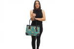 Fabric Woman Hand Bag, Turquoise Blue Carnation Pattern Turkish Fabric Bag, ID KCYC87, Lamb Leather Bag, Genuine Sheep Skin Bag Fabric Woman Hand Bag, Turquoise Blue Carnation Pattern Turkish Fabric Bag, ID KCYC87, Lamb Leather Bag, Genuine Sheep Skin Bag