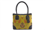 Fabric Woman Hand Bag, Pistachio Green Topkapi Palace Tulip Pattern Fabric Bag, ID KCYC85, Lamb Leather Bag, Genuine Leather Bag Fabric Woman Hand Bag, Pistachio Green Topkapi Palace Tulip Pattern Fabric Bag, ID KCYC85, Lamb Leather Bag, Genuine Leather Bag