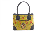 Fabric Woman Hand Bag, Pistachio Green Topkapi Palace Tulip Pattern Fabric Bag, ID KCYC85, Lamb Leather Bag, Genuine Leather Bag Fabric Woman Hand Bag, Pistachio Green Topkapi Palace Tulip Pattern Fabric Bag, ID KCYC85, Lamb Leather Bag, Genuine Leather Bag
