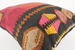 Decorative Turkish Kilim Pillow, ID 410, Kilim Pillow 18x18, Accent Kilim Pillow, Kilim Pillow Lumbar, Throw Pillow,Kilim Pillow