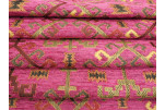 Upholstery Fabric, Kilim Design Fabric, Turkish Mazenda Pink Kilim Pattern Fabric, Turkish Fabric By the Yards, Bohemian Fabric Upholstery Fabric, Kilim Design Fabric, Turkish Mazenda Pink Kilim Pattern Fabric, Turkish Fabric By the Yards, Bohemian Fabric