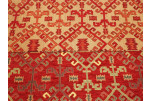 Upholstery Fabric, Kilim Design Fabric, Turkish Red Kilim Pattern Fabric, Turkish Fabric By the Yards, Bohemian Jacquard Fabric Upholstery Fabric, Kilim Design Fabric, Turkish Red Kilim Pattern Fabric, Turkish Fabric By the Yards, Bohemian Jacquard Fabric