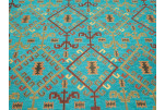 Upholstery Fabric, Kilim Design Fabric, Turkish Turquoise Blue Kilim Pattern Fabric, Turkish Fabric By the Yards,Jacquard Fabric Upholstery Fabric, Kilim Design Fabric, Turkish Turquoise Blue Kilim Pattern Fabric, Turkish Fabric By the Yards,Jacquard Fabric