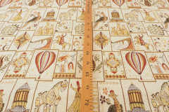 Upholstery Jacquard Fabric,Turkish Fabric By the Yard, Beige Dream Pattern Chenille Upholstery Fabric