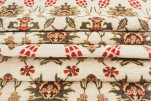 Upholstery Fabric, Turkish Fabric By the Meter, By the Yard, Beige Tulip Pattern Chenille Upholstery Fabric Upholstery Fabric, Turkish Fabric By the Meter, By the Yard, Beige Tulip Pattern Chenille Upholstery Fabric