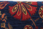 Upholstery Fabric, Chenille Fabric, Turkish Dark Navy Blue Carnation Pattern Fabric, Turkish Fabric By the Yard, Jacquard Fabric Upholstery Fabric, Chenille Fabric, Turkish Dark Navy Blue Carnation Pattern Fabric, Turkish Fabric By the Yard, Jacquard Fabric