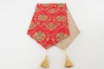 Table Runner, Red Topkapi Palace Tulip Pattern Turkish Jacquard Fabric Table Runner, Fabric Table Linens, Chenille Table Runner Table Runner, Red Topkapi Palace Tulip Pattern Turkish Jacquard Fabric Table Runner, Fabric Table Linens, Chenille Table Runner