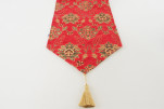 Table Runner, Red Topkapi Palace Tulip Pattern Turkish Jacquard Fabric Table Runner, Fabric Table Linens, Chenille Table Runner Table Runner, Red Topkapi Palace Tulip Pattern Turkish Jacquard Fabric Table Runner, Fabric Table Linens, Chenille Table Runner