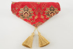 Table Runner, Red Topkapi Palace Tulip Pattern Turkish Jacquard Fabric Table Runner, Fabric Table Linens, Chenille Table Runner Table Runner, Red Topkapi Palace Tulip Pattern Turkish Jacquard Fabric Table Runner, Fabric Table Linens, Chenille Table Runner