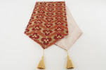 Table Runner, Red Tiger Eyes Pattern Turkish Chenille Fabric Table Linens, Table Linens,Turkish Table Runner,Dining Table Runner Table Runner, Red Tiger Eyes Pattern Turkish Chenille Fabric Table Linens, Table Linens,Turkish Table Runner,Dining Table Runner