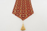 Table Runner, Red Tiger Eyes Pattern Turkish Chenille Fabric Table Linens, Table Linens,Turkish Table Runner,Dining Table Runner Table Runner, Red Tiger Eyes Pattern Turkish Chenille Fabric Table Linens, Table Linens,Turkish Table Runner,Dining Table Runner