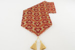 Table Runner, Red Tiger Eyes Pattern Turkish Chenille Fabric Table Linens, Table Linens,Turkish Table Runner,Dining Table Runner Table Runner, Red Tiger Eyes Pattern Turkish Chenille Fabric Table Linens, Table Linens,Turkish Table Runner,Dining Table Runner