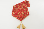 Table Runner, Red Carnation Pattern Turkish Chenille Fabric Table Runner, Fabric Table Linens, Dining Table Runner, Farmhouse Table Runner, Red Carnation Pattern Turkish Chenille Fabric Table Runner, Fabric Table Linens, Dining Table Runner, Farmhouse