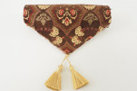 Table Runner, Brown Carnation Pattern Turkish Chenille Fabric Table Runner, Fabric Table Linens, Dining Table Runner, Farmhouse Table Runner, Brown Carnation Pattern Turkish Chenille Fabric Table Runner, Fabric Table Linens, Dining Table Runner, Farmhouse