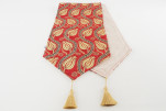 Table Runner, Red Water Line Tulip Pattern Turkish Chenille Fabric Table Runner, Fabric Table Linen, Turkish Table Runner Table Runner, Red Water Line Tulip Pattern Turkish Chenille Fabric Table Runner, Fabric Table Linen, Turkish Table Runner