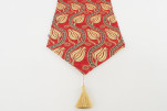 Table Runner, Red Water Line Tulip Pattern Turkish Chenille Fabric Table Runner, Fabric Table Linen, Turkish Table Runner Table Runner, Red Water Line Tulip Pattern Turkish Chenille Fabric Table Runner, Fabric Table Linen, Turkish Table Runner
